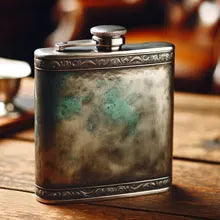 Pewter Personalised Hip Flask - Engraved in the UK